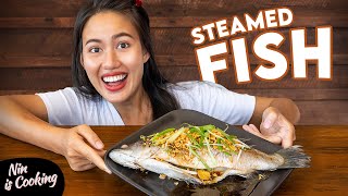 How to Cook a Whole SEA BASS Fish  Thai Fish Recipe [upl. by Alana]