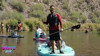 Grilling on Party Size Paddle Boards Along the Salt River [upl. by Ellinet]