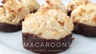 BEST Coconut Macaroons vegan  THE SIMPLE GREEN [upl. by Helbonnah374]