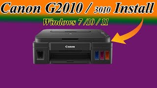 How To Install Canon G2010 Printer Driver  Canon G3010G2010 Driver Installation Windows 71011 [upl. by Ayiotal438]