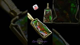 Clean amp Simple Ammolite Pendant wirewrappedjewelry jewelry [upl. by Lichtenfeld]