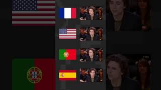 Timothee Chalamet speaking French with translation timotheechalamet timothéechalamet hollywood [upl. by Percy]