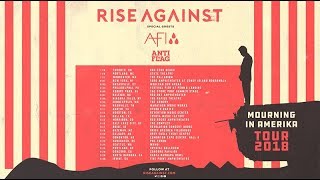 Rise Against  2018 Mourning in Amerika Tour with AFI amp AntiFlag [upl. by Yenreit63]