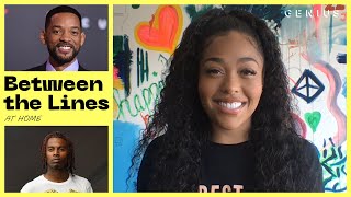 Jordyn Woods Explains Lyric References Playboi Carti Will Smith Rick Ross  Between The Lines [upl. by Velick]