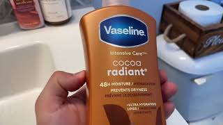 Vaseline Intensive Care Body Lotion Cocoa Radiant 4 ct for Dry Skin Review [upl. by Sadler304]