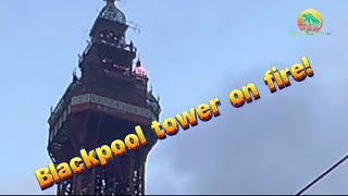 Blackpool tower on fire [upl. by Noit]