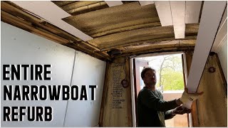 421 Narrowboat Refurb starts on the inside [upl. by Ahsatam]