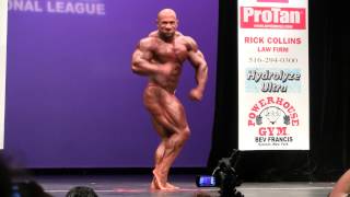 Amit Sapir posing at the 2014 NY Pro Bodybuilding Show [upl. by Ecurb]