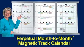 Magnetic Modular Monthly Whiteboard Calendar Track System [upl. by Lewin]