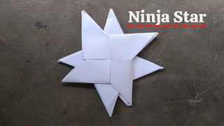 How to make a paper Ninja Star  Paper ka ninja star kaise banaen [upl. by Arlen]