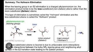 Saytzeffs rule amp Hofmann elimination reaction [upl. by Oric]