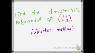 characteristic polynomial  Problem 2 in Tamil Matrices Engineering Mathematics [upl. by Kyne903]