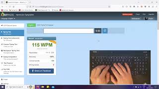 10FastFingers  Typing test 115 WPM [upl. by Emmons854]