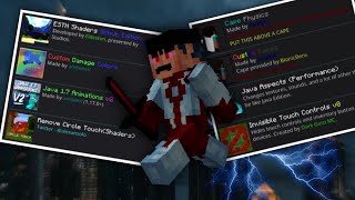 The BEST Minecraft MCPE ModsOverlays to Use Custom Capes Circle Hider No buttons [upl. by Llertnad492]