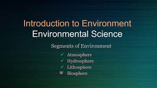 Segments of Environment in hindi urdu Atmosphere Hydrosphere Lithosphere and Biosphere explained [upl. by Lelah529]