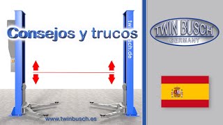 Ajuste correcto de la tensión de los cables de acero en elevadores de 2 columnas de TWIN BUSCH® [upl. by Lorianna526]