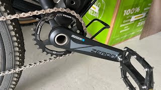 Sr Suntour zeron crankset  Installation and quick review [upl. by Anaila306]