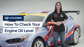 How To Check The Engine Oil Level  Hyundai [upl. by Raddie]