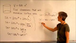 Optimization Cylinder Problem [upl. by Malliw]