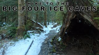 Winter hike to the Big Four Ice Caves in Washington State [upl. by Aisercal]