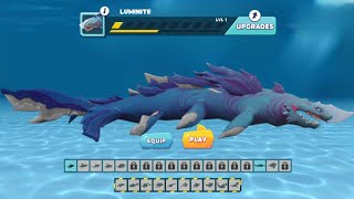 Giant Monster Luminite shark unlocked and gameplay Hungry Shark Evolution [upl. by Fletcher]