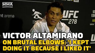 Victor Altamirano On Brutal Elbows I Kept Doing It Because I Liked It  UFC 278 [upl. by Allemap]