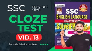 SSC  CLOZE TEST  13   121  130   KIRAN PUBLICATION  PREVIOUS YEAR [upl. by Annelg]