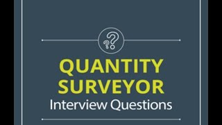 Quantity surveyor interview question and answers Part 1 quantitysurveyor contract interview [upl. by Aisilef339]