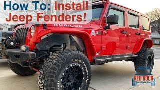 Installing Aluminum Fender Flares on our Jeep Wrangler JK [upl. by Twum]