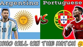 Argentina vs Portuguese who will win 🤔football league 2024 [upl. by Aicirtan]