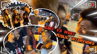 PUBLIC INTERVIEWS AT THE EAST VS WEST FOOTBALL GAME [upl. by Leyes]