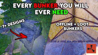 Every META Bunker You Will Ever NEED in RUST 2023  7 EFFECTIVE Designs  Rust Building Tips [upl. by Conchita]