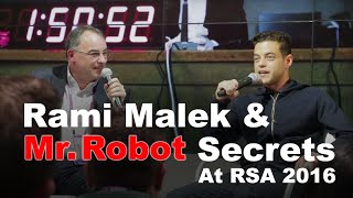 Rami Malek Interview amp Mr Robot Secrets At RSA 2016 [upl. by Ajak730]