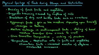 Shelf Life of Foods  Physical Spoilage [upl. by Nnylhtak]