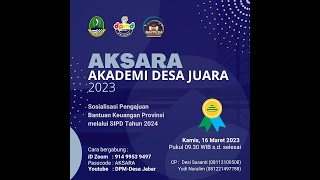 Sosialisasi Pengajuan Bantuan Keuangan Provinsi melalui SIPD Tahun 2024 [upl. by Eeldivad]