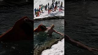 Pond Skim Alt  Water Slide Challenge Grimentz 28 skiing ski switzerland suisse schweiz [upl. by Mcconnell]