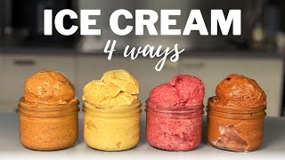 HEALTHY HOMEMADE ICE CREAM » 4 Easy GuiltFree Recipes  No Ice Cream Machine DairyFree [upl. by Howarth]