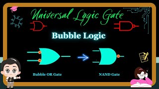 NAND Gate as a Universal Logic Gate and Bubble Logic  DIgital Electronics [upl. by Ddot721]