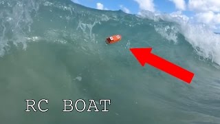 RC 3D printed boat vs Waves [upl. by Vinia891]