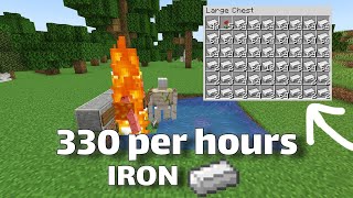 Easiest iron farm 330 per hours in minecraft [upl. by Ayoras]