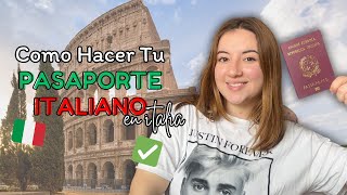 ¿CÓMO HACER EL PASAPORTE ITALIANO EN ITALIA 🇮🇹 [upl. by Sheng426]