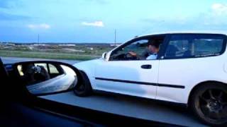 Camaro SS vs Turbo B16 Civic [upl. by Dom]