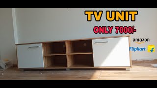 Tv Unit DeckUp  TV Stand Unboxing and Review  Under 7000 rs only [upl. by Hinkle536]