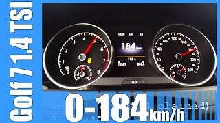 VW Golf 7 14 TSI 0184 kmh DSG NICE Acceleration Test [upl. by Crawley573]