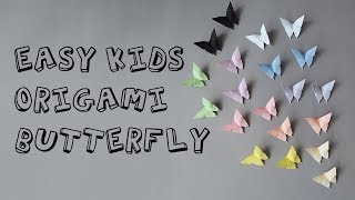 Easy Quick Fast Origami Butterfly Tutorial  Akira Yoshizawa [upl. by Carolee]