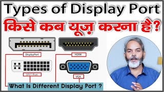 VGA DVI HDMI DisplayPort Comparison  Difference Between VGA DVI HDMI DisplayPort [upl. by Ydnih]