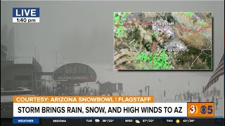 REPLAY Winter storm bringing snow to Snowbowl in Flagstaff [upl. by Larret598]