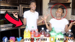 BLINDFOLDED GUESS THAT SODA CHALLENGE FT TRAY BILLS  IAMJUSTAIRI [upl. by Lennor]