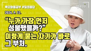 20240912 청혜선원 목요공부ㅣ질의응답 시간 ”누가 가장 먼저 성불했을까“ 이렇게 묻는 자기가 바로 그 부처 [upl. by Nosnor]