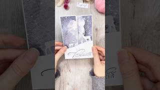 ❄️ Simple DIY Weihnachtskarte ❄️ bastelideen weihnachtsbasteln christmascrafts handmadecard [upl. by Attebasile]